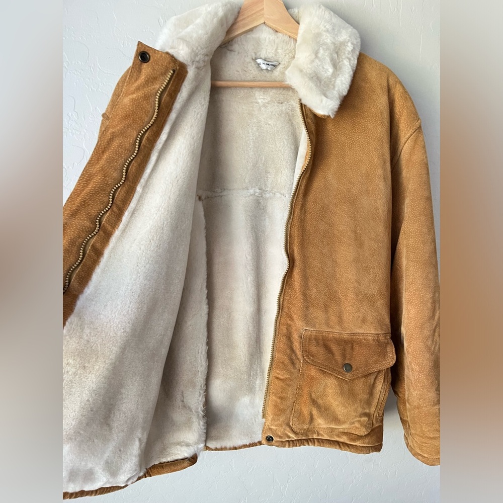 Vintage Marvin Richards leather faux fur lined jacket - Picture 6 of 11
